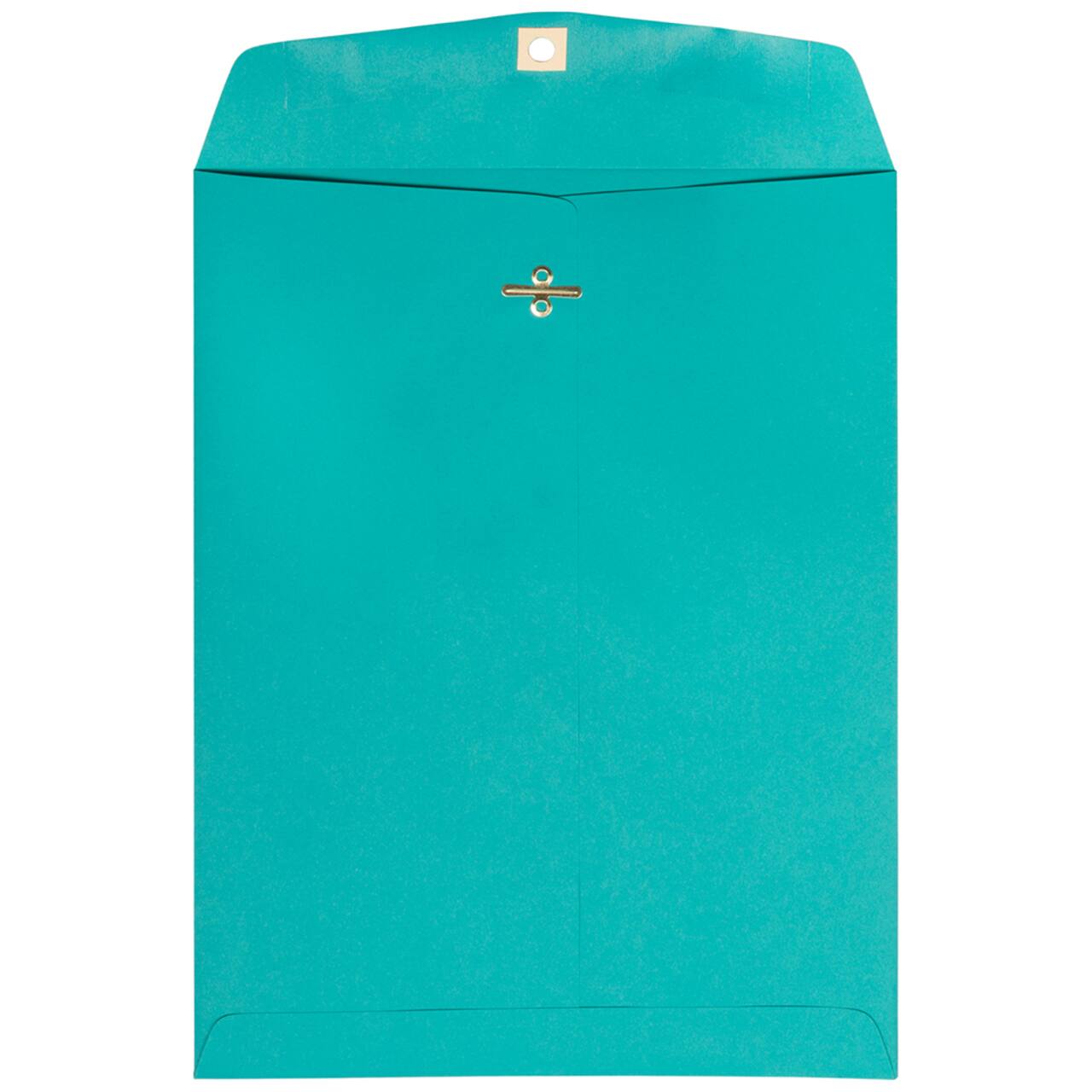 JAM Paper 9" x 12" Sea Blue Colored Envelopes with Clasp Closure, 100ct.